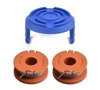 Vilgftyiet Bobina di ricambio e tappo di copertura per decespugliatore McGregor MET2523 e Gardenline CGT18KL2, confezione da 2 con cavo resistente da 2,5 m da 1,5 mm, per design con alimentazione
