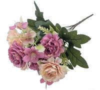 Vilgftyiet Bouquet di fiori artificiali con 7 teste dal design realistico per matrimoni, decorazioni per la casa, oggetti di scena ed eventi all'aperto in elegante stile floreale (pasta di fagioli
