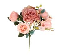 Vilgftyiet Bouquet di peonie artificiali in seta, decorazione per la casa | Migliora l'arredamento della tua casa o del tuo matrimonio con vivaci composizioni floreali in seta che non richiedono