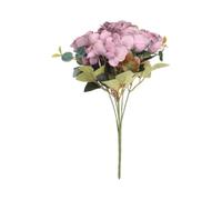 Vilgftyiet Bouquet di peonie artificiali in seta, decorazione per la casa | Migliora l'arredamento della tua casa o del tuo matrimonio con vivaci composizioni floreali in seta che non richiedono