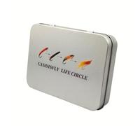 Vilgftyiet Caddisfly Life Cycle Fly Box per ninfe, mosche secche e esche da trota, interno in spugna divisa per la protezione degli ami, 118 x 88 x 22,5 mm, organizer per attrezzatura (1 confezione)