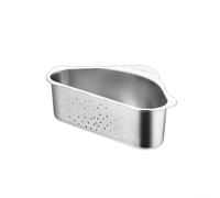 Vilgftyiet Cestello triangolare in acciaio inox per lavello da cucina, scolapiatti da cucina, supporto per filtri, organizer portaoggetti ad angolo, multifunzione, per lavare frutta, verdura, pasta