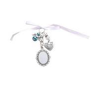 Vilgftyiet Ciondolo a forma di cuore con cornice portafoto per bouquet da | Mantieni il tuo amore vicino il giorno del tuo matrimonio con questo elegante ciondolo foto bouquet da sposa in argento