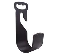 Vilgftyiet Confezione da 2 grandi ganci per tubo da giardino, colore nero, supporto da parete per stoccaggio telescopico di tubi dell'acqua, avvolgitubo e attrezzature da esterno