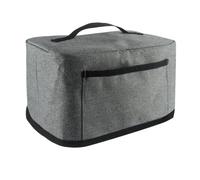 Vilgftyiet Copertura antipolvere personalizzata per macchina da caffè, custodia protettiva trapuntata antigraffio con tasche portaoggetti, grigio