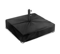 Vilgftyiet Copertura per base ombrellone da patio, per uso esterno, tessuto Oxford impermeabile 600D, adatto a basi quadrate fino a 107 x 107 x 13 cm, nero con orlo elastico e chiusura a cerniera