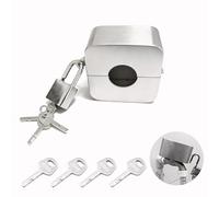 Vilgftyiet Copertura per rubinetto da esterno in acciaio inox con lucchetto, resistente alle intemperie e alla ruggine, tappo di bloccaggio per giardini, affitti e spazi pubblici, previene furti