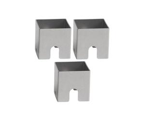 Vilgftyiet Distanziatori per griglia in acciaio inox per barili di fuoco, altezza 2,5 cm, universali, con vassoi per griglia, supporto quadrato argento per barbecue all'aperto, 3 pezzi