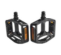 Vilgftyiet Doppio cuscinetto in lega di alluminio per pedali della bicicletta con cuscinetti DU, riflettente per superficie e 11 chiodi antiscivolo per mountain bike e bici da strada