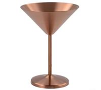 Vilgftyiet Elegante bicchiere da cocktail a forma di V in acciaio inox per champagne, martini e snack, moderno bicchiere da vino alto, robusta costruzione 304 per bar, oro rosa