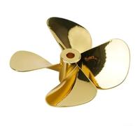 Vilgftyiet Elica per nave modello 60 mm metallo a 4 lame in lega di zinco per RC Marine ROV esca barca rotazione sinistra (D60mm mano destra)