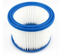 Vilgftyiet Filtro HEPA professionale per elemento compatibile con Bosch 2607432024, filtro rotondo di ricambio per aspirapolvere industriale serie GAS, blu bianco 18 x 14 x 14,5 cm (1 confezione)