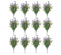 Vilgftyiet Fiori artificiali resistenti ai raggi UV, confezione da 12 per tutte le stagioni all'aperto