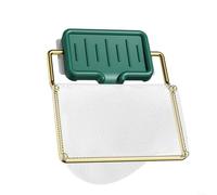 Vilgftyiet Griglia per filtro pieghevole per lavello con supporto a rete, supporto angolare per scolare rifiuti alimentari e rifiuti, organizer salvaspazio per lavello, verde/nero (verde)