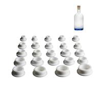 Vilgftyiet Guarnizioni in silicone per fori, impermeabili, in gomma, per armadi, tubi e attrezzature, 5,1 x 5,1 x 5,1 cm, resistenti al calore fino a 250 °C, colore bianco (confezione da 4)