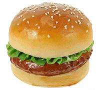 Vilgftyiet Hamburger Artificiale Modello Hamburger Artificiale Alimento Falso Realistico Per Display Hamburger Finto Per La Decorazione Puntelli Cibo Finto, Materiale PU, Foto Prop
