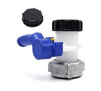 Vilgftyiet IBC, adattatore per rubinetto di scarico del serbatoio dell'acqua, con dado in alluminio, compatibile con contenitori IBC, con filettatura grossa da 75 mm e 62 mm, blu/bianco DN40 DN50 DN50