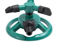 Vilgftyiet Irrigatore da giardino regolabile con rotazione automatica a 360° per irrigazione prato, cortile e esterno, compatibile con connettore standard per tubo flessibile, plastica ABS, 15 cm