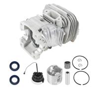 Vilgftyiet Kit cilindro pistone 47 mm per motoseghe MS291 MS291C MS271 MS271C 1141 020 1206, set completo di ricostruzione top end con paraolio e coperchio carburante