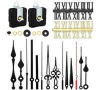 Vilgftyiet Kit da parete con meccanismo di movimento dell'orologio al | Personalizza o ripara facilmente orologi da parete utilizzando questo set di movimento al quarzo con 56 paia di lancette.