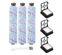 Vilgftyiet Kit di accessori di ricambio per Bissell per CrossWave, 3 rotoli di spazzole multi-superficie e 3 filtri HEPA, compatibile con la parte 1608683 1608684, include spazzola per la pulizia