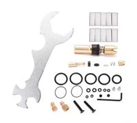 Vilgftyiet Kit di accessori per pompa ad aria ad alta pressione - Set di ricambi in cotone con pistone, chiave inglese, vite di spurgo e filtro in rame da 37 pezzi