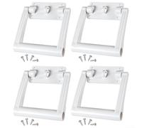 Vilgftyiet Kit di maniglie di ricambio in plastica bianca per ghiacciaia Igloo 25-72QT con viti e cerniere in acciaio inox accessori
