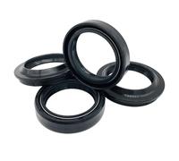 Vilgftyiet Kit parapolvere per forcella tagliaerba Racing 56-132 con 2 guarnizioni antipolvere e 2 guarnizioni per forcella compatibile con Buell per moto Honda Suzuki, nero, set da 4 pezzi