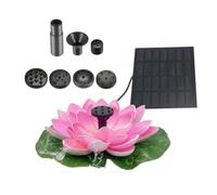 Vilgftyiet Laghetto galleggiante da giardino a forma di loto solare, 16 cm | Alimentato dalla luce solare diretta per creare un flusso d'acqua rilassante che aggiunge eleganza e tranquillità al tuo