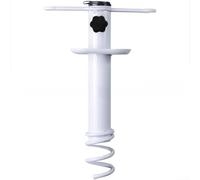 Vilgftyiet Ombrellone da spiaggia con fissaggio a sabbia con design a vite a 3 spirale, base per ombrellone da esterno per sabbia e erba, supporto in ferro resistente al vento, adatto per pali da 3,2