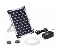 Vilgftyiet Ossigenatore per laghetto ad energia solare, 5 W, con pannello regolabile, con doppia uscita d'aria, per acquari di piccole e medie dimensioni, kit per acquari e acquari all'aperto