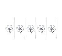 Vilgftyiet Pali di supporto per piante in acrilico, 7,5 x 7,5 cm, stelo trasparente e supporto per foglie, per una crescita sana di fiori, ortaggi, erbe aromatiche, confezione da 5