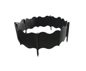 Vilgftyiet Pannello di recinzione da giardino in plastica, 20 pezzi, con 10 picchetti per esterni, separazione di ortaggi e aree di semina, verde