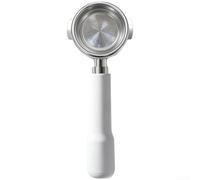 Vilgftyiet Portafiltro a doppio orecchio di ricambio da 58 mm con cestello per Petrus 3888 3992, manico in acciaio inox 304, strumento di estrazione professionale nero (bianco)