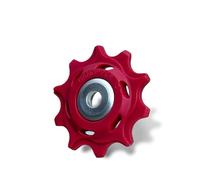 Vilgftyiet R Shimano, CNC per rullo guida di precisione compatibile con bici da strada e mountain bike, costruzione in plastica leggera (rosso)