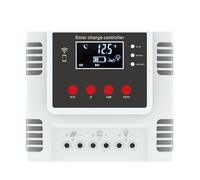 Vilgftyiet Regolatore di carica solare con corrente 40A, controllo APP WiFi, ricarica a 3 fasi, ampio display LCD, doppia uscita USB e funzionalità di protezione della batteria integrata per un
