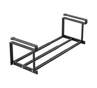 Vilgftyiet Scarpiera allungabile per armadietti, scaffale telescopico a più livelli, struttura in acciaio al carbonio, larghezza regolabile 40-70 cm, profondità 20 cm, finitura grigia