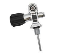 Vilgftyiet Scuba Diving Valvola Serbatoio per Regolatori DIN e Giogo, Ottone Cromato Cilindro Riduttore Valvola, 250 BAR, Filettatura 18×1,5 mm