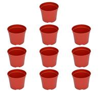 Vilgftyiet Set di 10 vasi per piante in plastica nera stampata a iniezione | Il drenaggio a due livelli mantiene il flusso d'aria sottostante per supportare una sana crescita delle piante indoor e