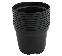 Vilgftyiet Set di 10 vasi per piante in plastica nera stampata a iniezione | Il drenaggio a due livelli mantiene il flusso d'aria sottostante per supportare una sana crescita delle piante indoor e