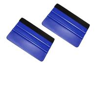 Vilgftyiet Set di 2 lavavetri in vinile blu per adesivi auto e applicazione di pellicole - Raschietto per bordi in feltro morbido, plastica PP, 10 x 7 cm, compatibile con involucri in fibra di