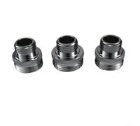 Vilgftyiet Set di 3 adattatori per soffione doccia con estremità sferica orientabile, 1/2", maschio, in ottone cromato, 14UN 1-15/64" 1-1/8" 20UN 1-1/8", guarnizione in silicone a prova di perdite