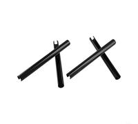 Vilgftyiet Set di 4 coperture per tubi del radiatore, regolabili in lunghezza 200 mm/300 mm/500 mm, materiale plastico, elegante finitura nera, bianca o cromata, nasconde i tubi di riscaldamento (nero
