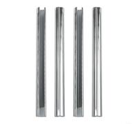 Vilgftyiet Set di 4 coperture per tubi del radiatore, regolabili in lunghezza 200 mm/300 mm/500 mm, materiale plastico, elegante finitura nera, bianca o cromata, nasconde i tubi di riscaldamento