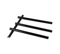 Vilgftyiet Set di 4 coperture per tubi del radiatore, regolabili in lunghezza 200 mm/300 mm/500 mm, materiale plastico, elegante finitura nera, bianca o cromata, nasconde i tubi di riscaldamento (nero