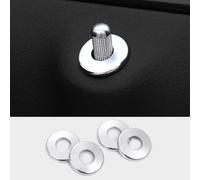 Vilgftyiet Set di 4 modanature in alluminio per serratura portiera Mercedes-Benz Classe C W205, Classe E W213 e Classe GLC X205 (2015-2020), 4 pezzi, colore argento