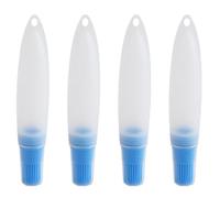 Vilgftyiet Set di 4 pennelli in silicone per cucinare all'aperto, accessori per barbecue con design a bottiglia da spremere in 4 colori, materiale resistente al calore per grigliare e barbecue