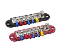 Vilgftyiet Set di morsettiere per sbarra collettrice, 48 V, 150 A, perni M6 | Il meccanismo a scatto inferiore protegge le connessioni dei terminali alle disconnessioni nelle configurazioni marine.