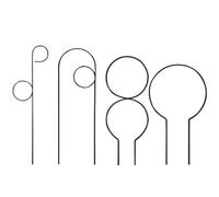 Vilgftyiet Set di strutture rampicanti in metallo per uso in vaso e giardino, 4 forme di supporto per traliccio per piante rampicanti interne o esterne come rose, pothos, gelsomino, nero e oro