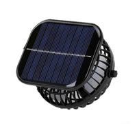 Vilgftyiet Solar Powered Fan Cap Ricambio USB Ricaricabile Portatile Cappello di Raffreddamento Accessorio 3 Regolabile Nero 6x7cm(3)